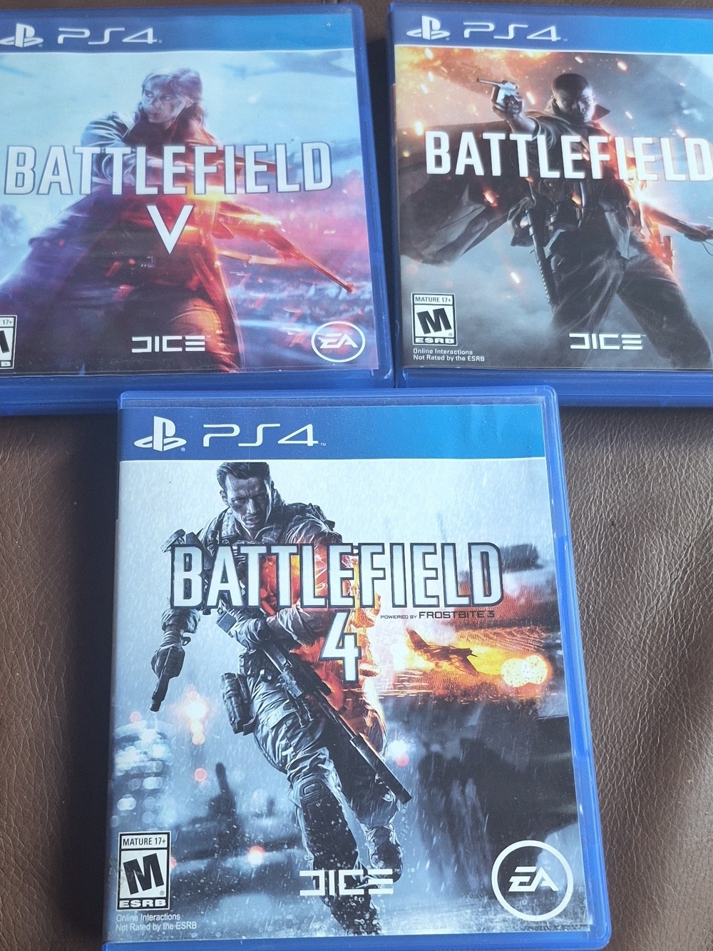Battlefield PS4 Game Lot - Battlefield V, Battlefield 1, Battlefield 4